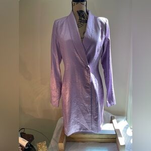 NWT, Fashion Union, lined Double Breasted Jacket/Coat. Purple, size US 6.